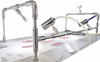 Hygienic assembly system for BV components