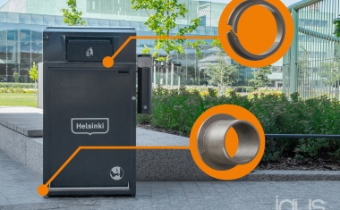 igus presents solar garbage can