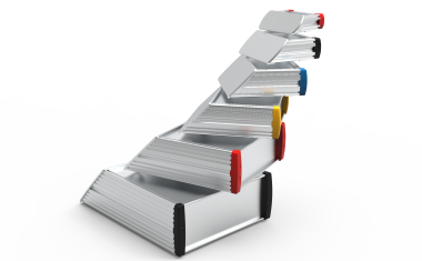 Desk housing series made of aluminum