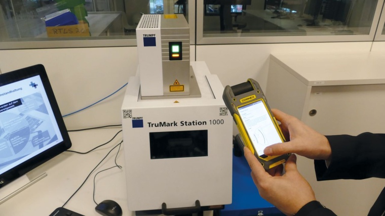 Über am Objekt angebrachte Barcodes werden die im OMS hinterlegten...