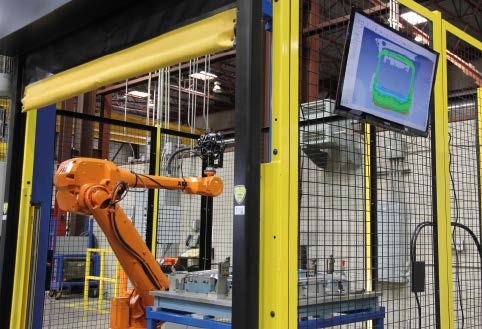 Automatisierte Qualitätskontroll-Lösung, die optische Reflektoren zur...