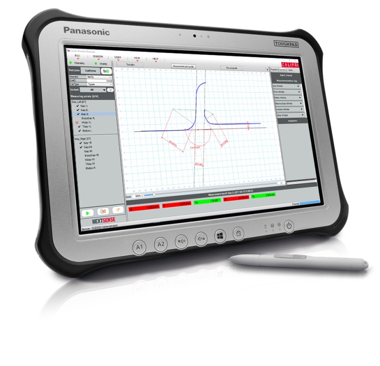Ansicht der Messergebnisse mit Profilkurve Copyright: Nextsense
