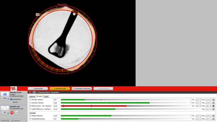 Zusätzlich zur Lage des Verschlusses auf der Flasche erfolgt die Prüfung des...