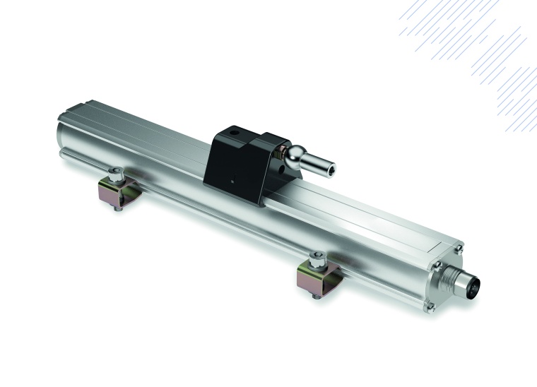 Berührungsloser Linearwegaufnehmer in Profilbauweise mit der magnetostriktiven...