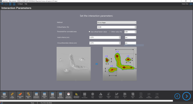 Interaktionsregeln Parameterdefinition