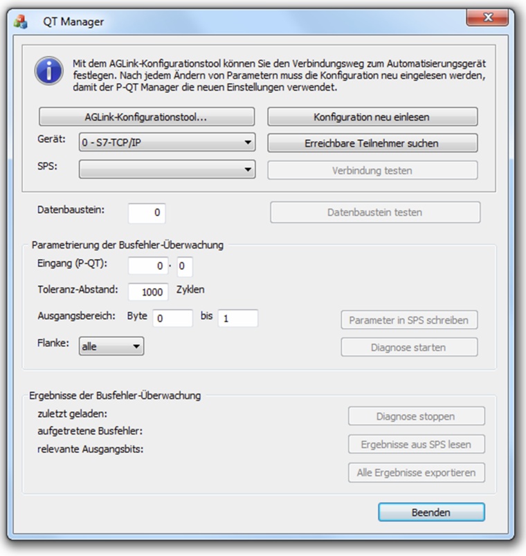 Mit dem QT Manager können Busfehler anhand des Prozessabbilds dem Verursacher...