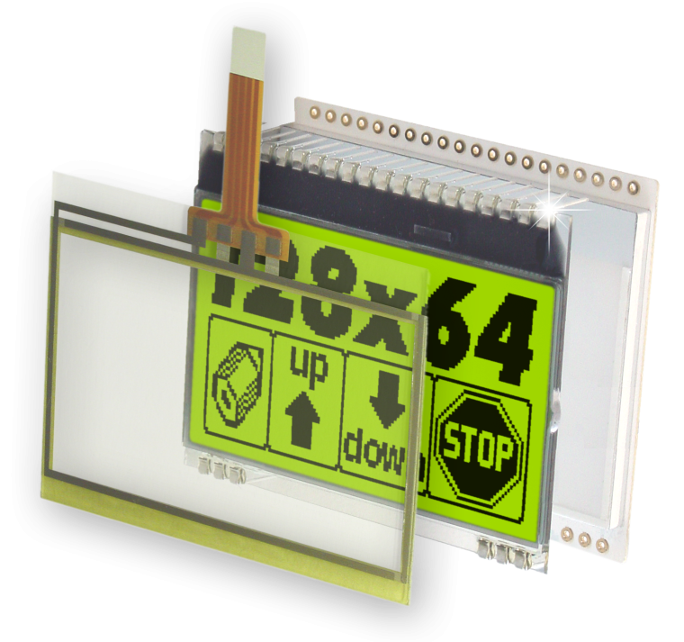 Obwohl nur 55 x 46 mm groß hat das EA DOGM128W-6 trotzdem ein Sichtfenster von...