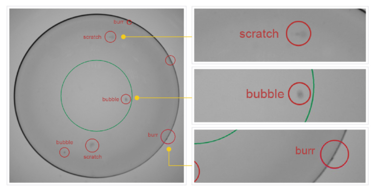 Das KI-gestützte System kann die häufigsten Mängel erkennen, einschließlich...