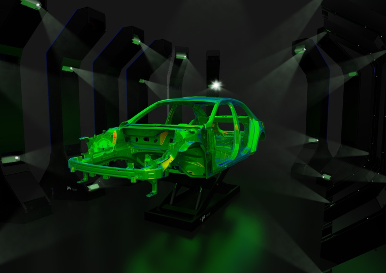 Die 3D-Scanner  ermöglichen die vollständige Abdeckung mit einem Scan in...