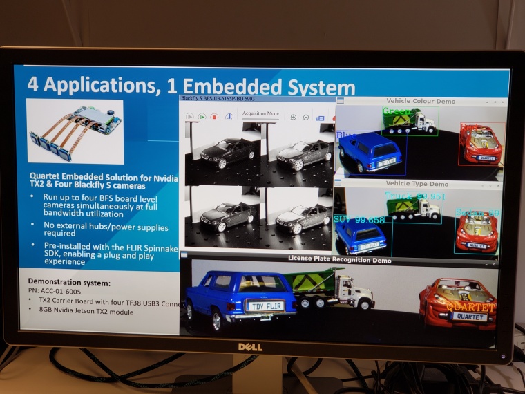 Das Testsystem (ganz links) und die vier Anwendungsbeispiele in der Übersicht:...