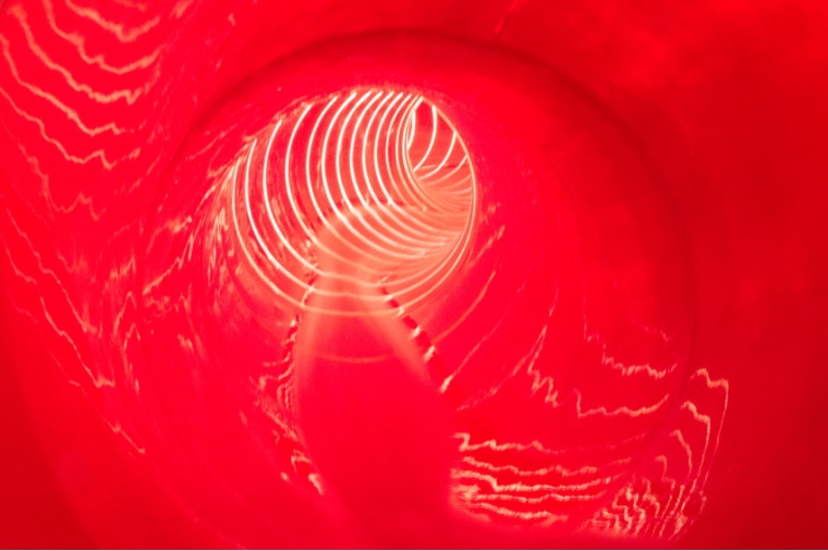 Die Wasserrutsche von innen. Bild: ipf

