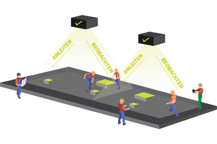 Das AR-Assistenzsystem Chekker projiziert Daten aus CAD-Plänen im Maßstab 1:1...