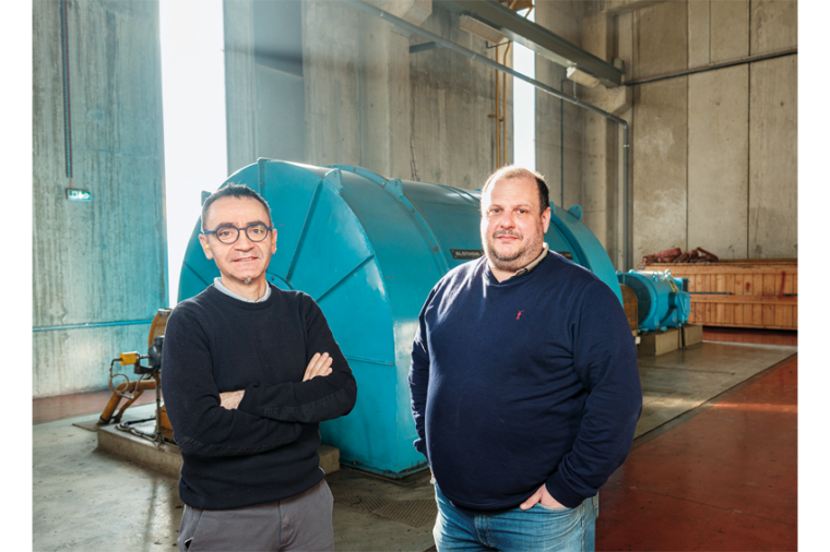 Testlaborleiter Franck Sarrus (links) und High Power Tests Manager Ludovic...