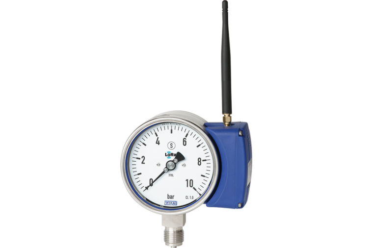 Typ Netris 1 Wika-Funkeinheit mit LoRaWAN für Wika-Messgeräte. Bild: Wika