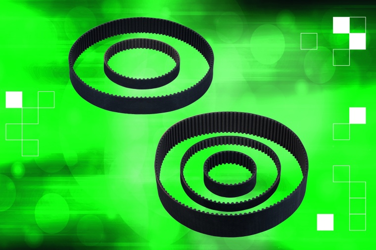 In Verbindung mit den Zahnriemenscheiben bilden Zahnriemen einen...