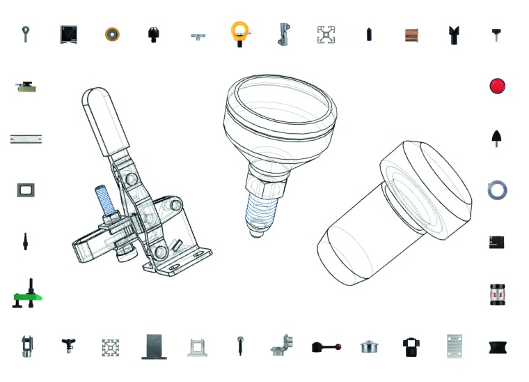 Die CAD-Daten der Norelem-Produkte sind kostenlos online verfügbar und lassen...
