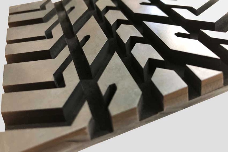 Sample pattern by laser carving (Source: 4JET)