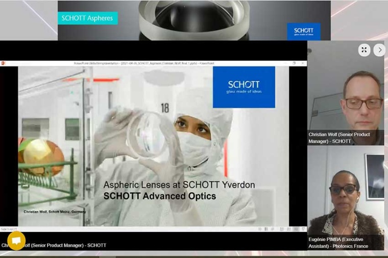 Schott at the Photonics Online Meeting #3 (Source: Photonics France)