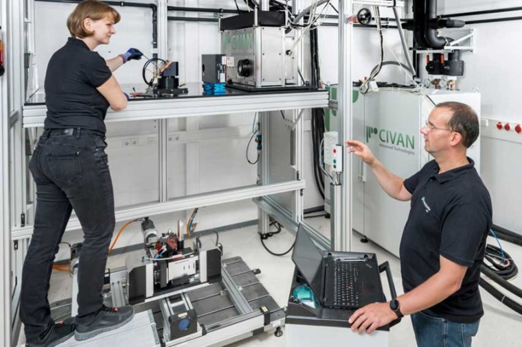 Currently, Fraunhofer IWS laser experts are testing the novel Israeli laser...