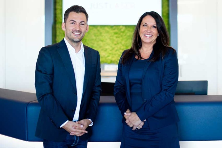 The JustLaser management: Georg Lauscha and Alexandra Kutos (Source: Teka)