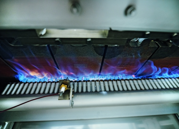The ovens are heated by gas-fired long tube burners. The burner controller‘s...