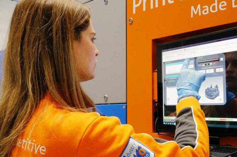 3D printing machine software interface (Source: Prima Additive)