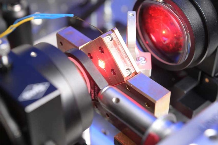 Functionality test of the alexandrite crystals in the laser demonstrator...