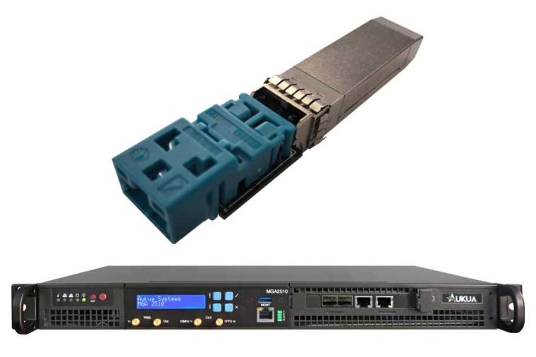 New SFP module from KDPOF (top), Aukuas MGA2510 test and monitoring platform...