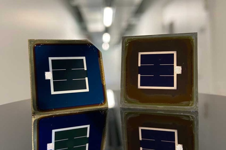 Particularly efficient tandem solar cells that consist of silicon on the bottom...
