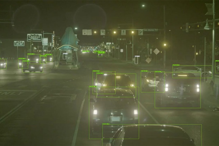Algolux perception technology in two views, combining both regular computer...