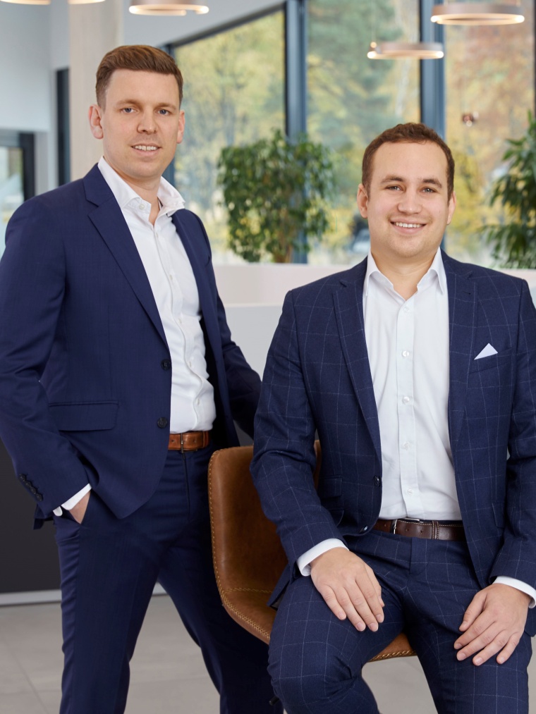 The two managing directors of IDS: Alexander Lewinsky (l.) and Jan Hartmann...