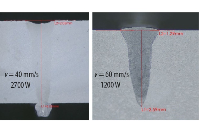 Fig 1b: The metallographic shows that the new machine has concentrative energy,...