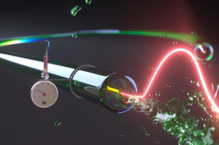 Illustration of a liquid-filled glass capillary. (Source: L. Huy Dao)