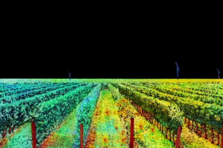 Reconstruction of multispectral lidar point cloud with healthy (l) and...