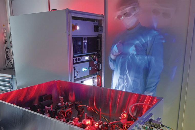 Laboratory prototype for a low-noise quantum frequency converter (Source: Fh....