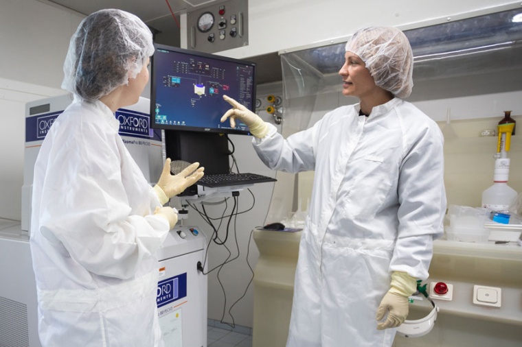 At TU Braunschweig, scientists etch porous semiconductor crystals made of...