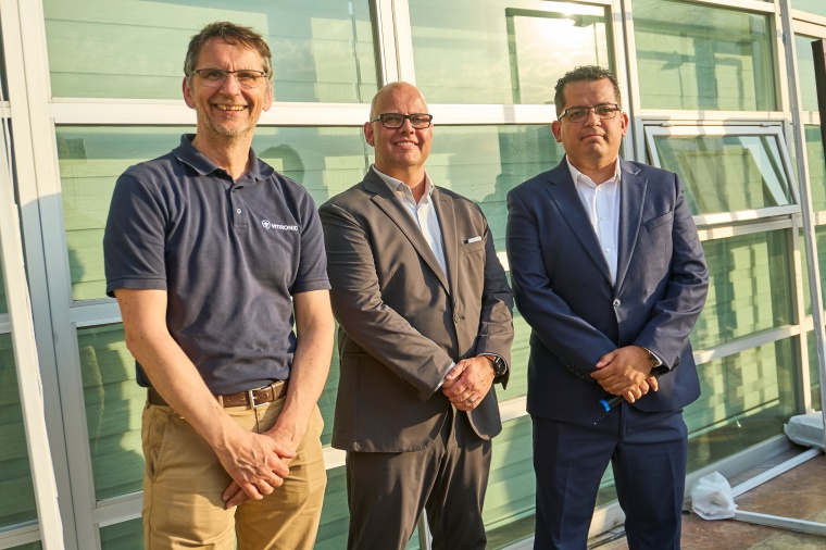 The board of Vitronic Mexico (from left) - Managing Director Markus Maurer,...