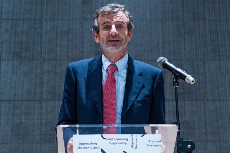Carlos Pardo, CEO and Co-founder of KD, illustrates KD’s optoelectronics...