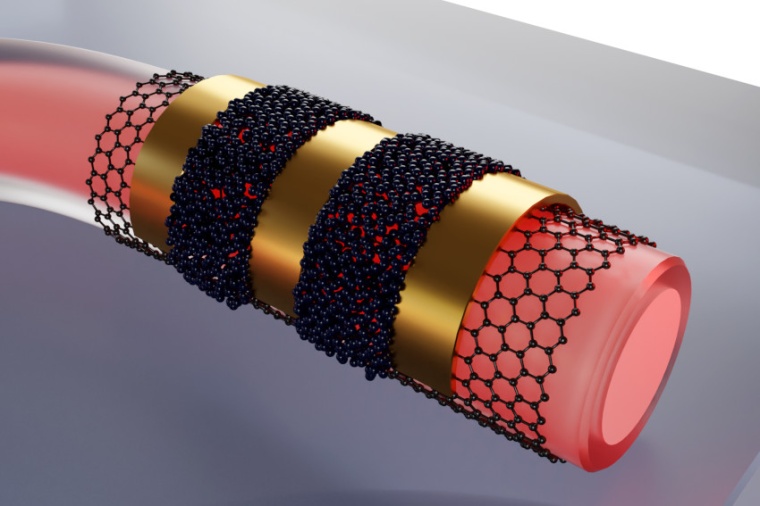 An illustration of the new quantum dot-based IR detector applied to an optic...