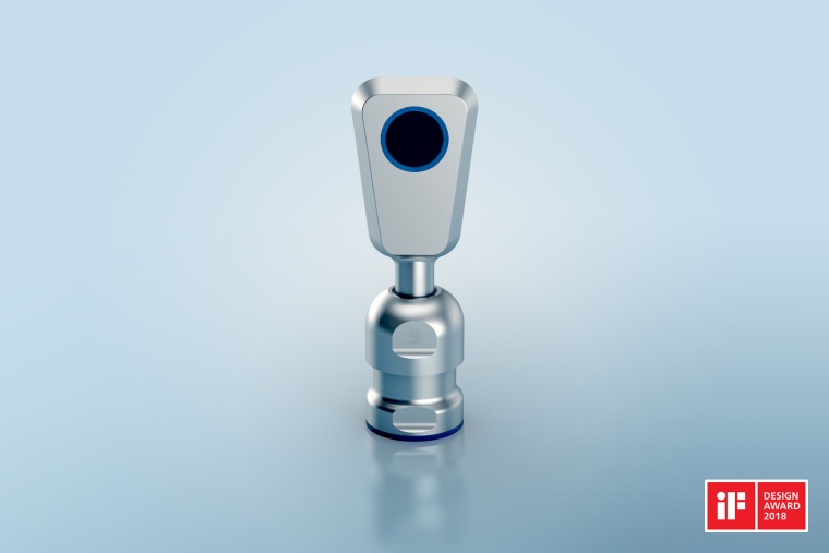 Edelstahlsensor pms mit Skintop-Hygienic-Kabelverschraubung. Der pms wurde für...