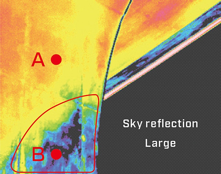 Wärmebild QWIP (8-9 μm) Temperaturunterschied (A-B) 1,0 °C (Bild: Flir)