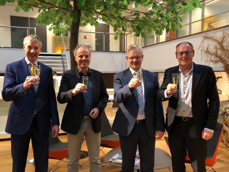 The management from Stemmer Imaging and Batenburg at the signing of the...