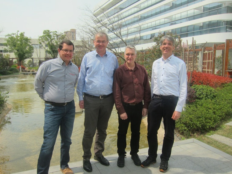 Photo: The reelected Chair and Vice-Chairs of the GenICam Standard Group, from...