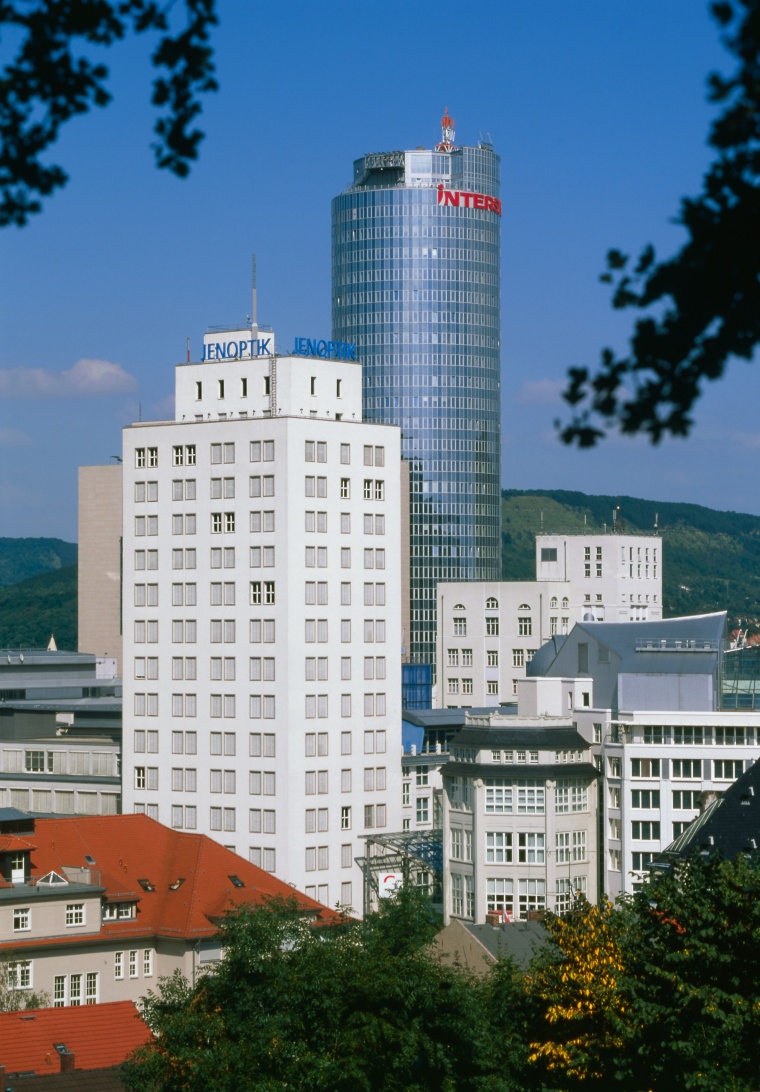 The Jenoptik headquarters in Jena: the Ernst Abbe high-rise (Source: Günter...