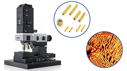 In the scanning probe method, miniaturized piezo tube actuators provide a...