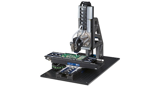 Combination of several motion technologies for tactile testing of electronic...
