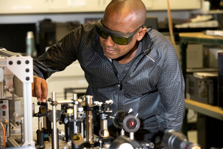Yohannes Abate works with nano optic technology to investigate 2D...