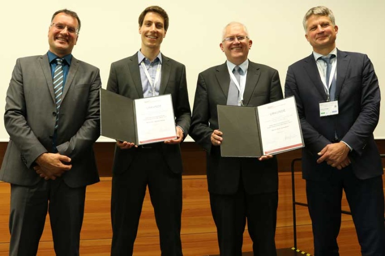 l.t.r.: award organizer Prof. Dr. Andreas Heinrich, Hochschule Aalen, the...