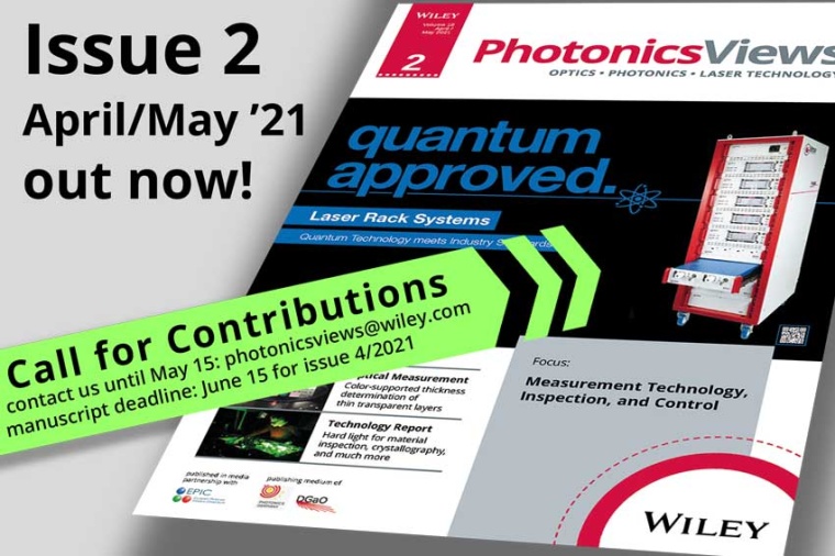 PhotonicsViews issue 2/2021 is out – – book ads for issue 3/2021 and pitch...