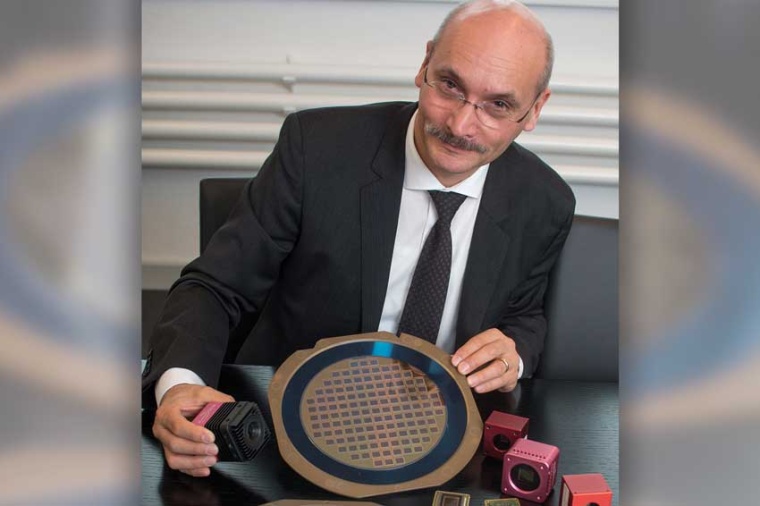 Peter Schwider with the sensor that started it all 20 years ago (Source:...